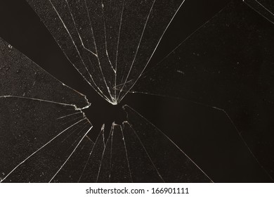 Broken Black Glass Stock Photo (Edit Now) 166901198