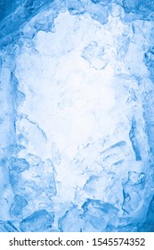 Broken Blue Ice On Ice Texture Wallpaper Background. - Image