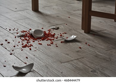 Broken Bowl On The Floor