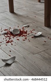 Broken Bowl On The Floor