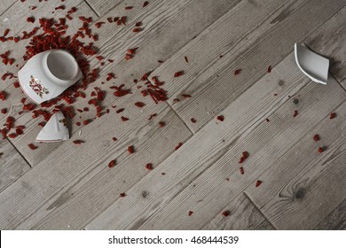 Broken Bowl On The Floor