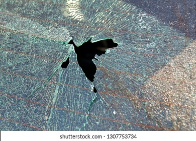 Broken Car Glass Window