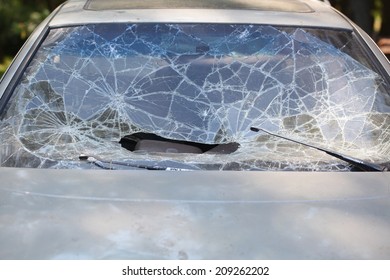 Broken Car Windshield Cracks