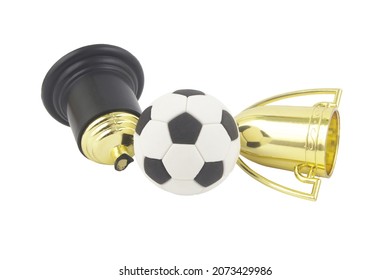 Broken Champion Trophy Cup Soccer Ball Stock Photo 2073429986 ...