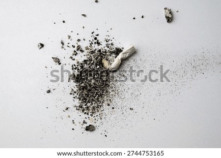 Broken Cigarette in Ash Concept