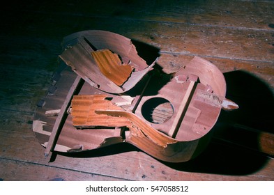 Broken classical guitar