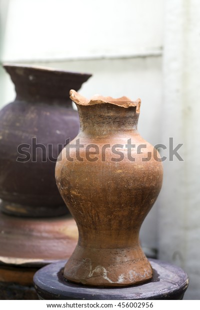 Broken Clay Pot Decoration Stock Photo Edit Now 456002956