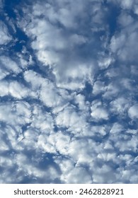 Broken cloud background with a blue sky