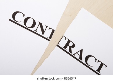 Broken Contract On The Desk