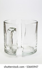 Broken And Cracked Glass Cup