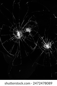 broken and cracks LCD screen, computer monitor or TV