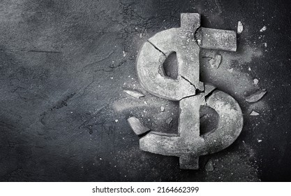 broken dollar sign on dark background - Powered by Shutterstock