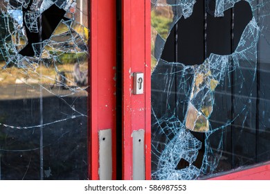 broken Door - Shutterstock ID 586987553