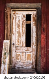 Broken Door On Abandoned Home