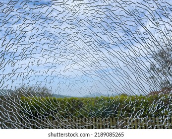 Broken Double Glazing Glass Window