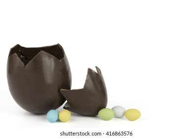 Broken Easter Chocolate Egg