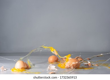 Broken Egg On The Floor