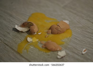 Broken Egg On The Floor 