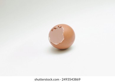 Broken Eggshell isolated on white background

