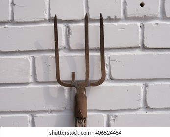 Broken Garden Tools Pitchfork