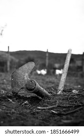 Broken Gardening Tool At A Rural Area