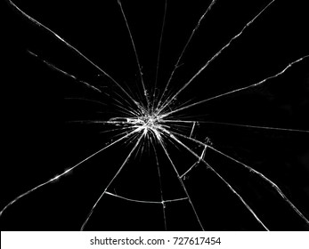 Broken glass. Abstract black background. - Shutterstock ID 727617454