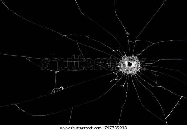 bullet holes in glass wallpaper