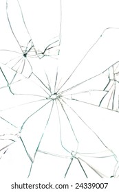 Broken Glass Black Cracks On White Stock Photo 24339007 | Shutterstock