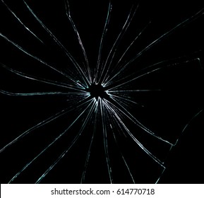 broken glass dark background
