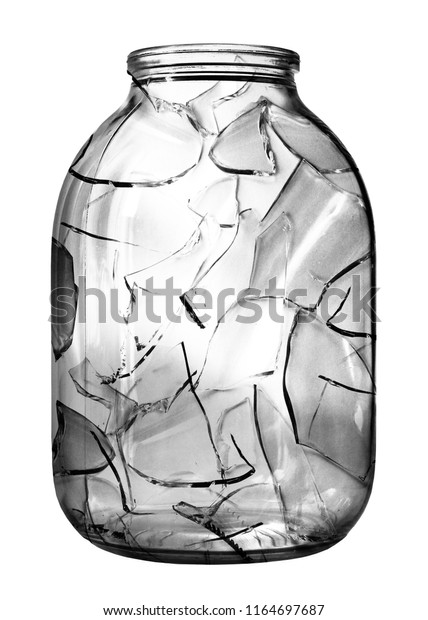 Broken Glass Jar Stock Photo Edit Now 1164697687