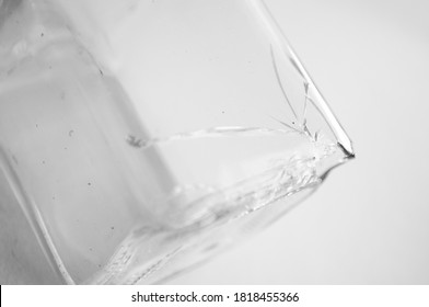 Broken Glass Jar On A Light Background