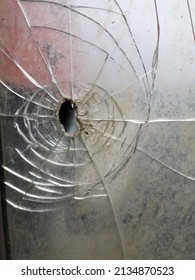 Broken Glass Old Broken Glass Hole Stock Photo 2134870523 | Shutterstock