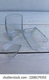 Broken Glass On The Table Portrait