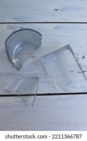 Broken Glass On The Table Portrait

