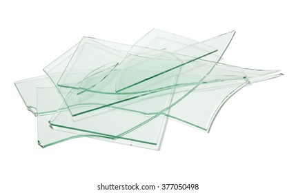 Broken Glass On White Background