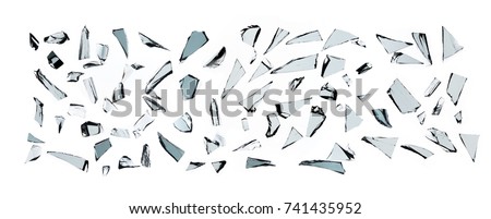 Broken glass on white background ,photo hi resolution  texture decoration backdrop object design