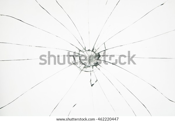 Broken glass on white background, texture backdrop\
object design 
