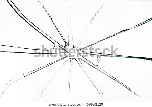 Broken glass on white background,texture backdrop object\
design 