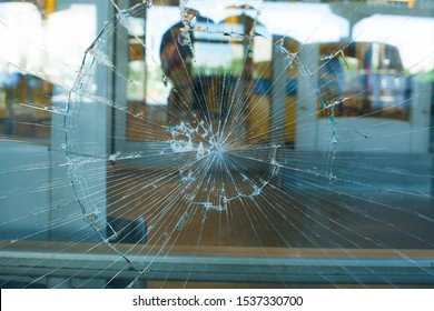 Broken Glass Pane. The Broken Glass Window The Shop