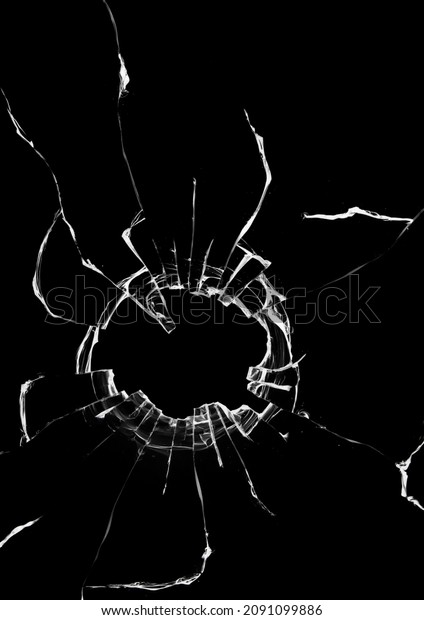 Broken glass texture. Isolated realistic cracked\
glass effect, concept\
element