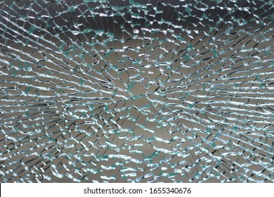 Broken glass wall outdoor background - Shutterstock ID 1655340676