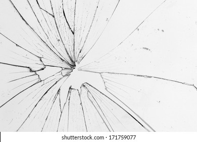 Broken Glass White Background