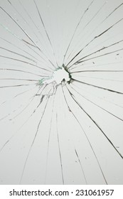 Broken Glass White Background