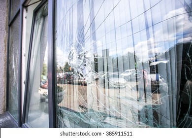 broken glass window 