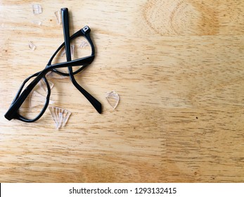 Broken Glasses On Table