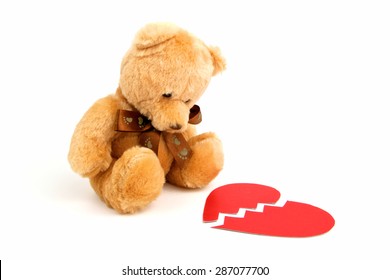 teddy bear with broken heart