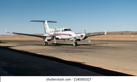 BROKEN HILL, NEW SOUTH WALES, AUSTRALIA, MARCH 2018 - Aeroplane Of The Royal Flying Doctor Service In The Outback, Broken Hill, New South Wales, Australia