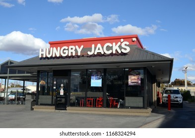 Broken Hill, New South Wales, Australia. August 2018. A View Of The Hungry Jack's Restaurant In Broken Hill, NSW.