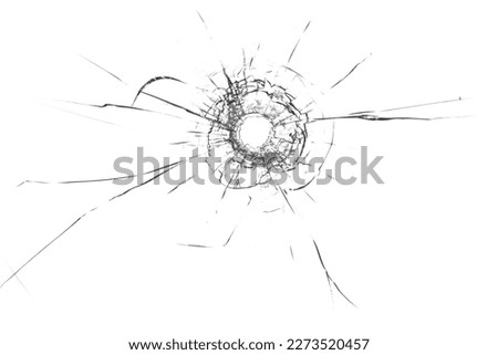 A broken hole in the glass. png