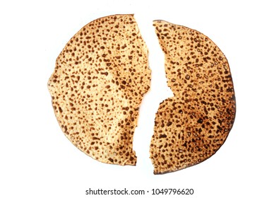 Broken Jewish Matzah For Passover